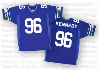Authentic Cortez Kennedy Men's Seattle Seahawks Hall of Fame 2012 Throwback Jersey - Blue