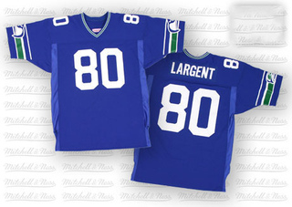 Authentic Steve Largent Men's Seattle Seahawks Throwback Jersey - Blue