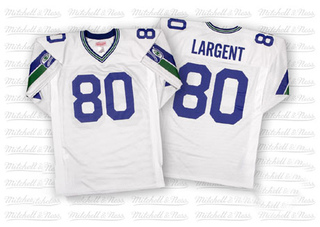 Authentic Steve Largent Men's Seattle Seahawks Throwback Jersey - White