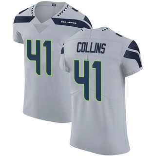 Elite Alex Collins Men's Seattle Seahawks Alternate Vapor Untouchable Jersey - Gray