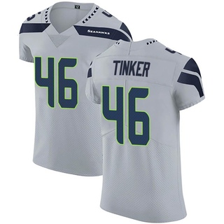 Elite Carson Tinker Men's Seattle Seahawks Alternate Vapor Untouchable Jersey - Gray