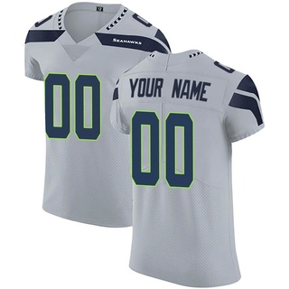 Elite Custom Men's Seattle Seahawks Alternate Vapor Untouchable Jersey - Gray