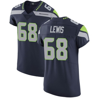 Elite Damien Lewis Men's Seattle Seahawks Team Color Vapor Untouchable Jersey - Navy