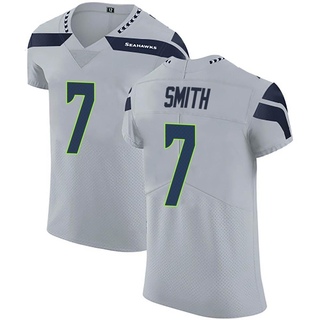 Elite Geno Smith Men's Seattle Seahawks Alternate Vapor Untouchable Jersey - Gray