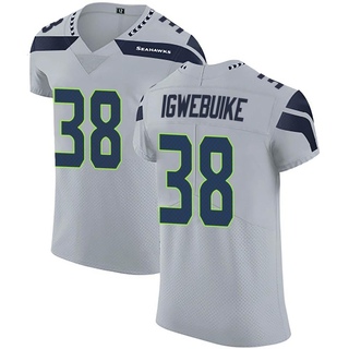 Elite Godwin Igwebuike Men's Seattle Seahawks Alternate Vapor Untouchable Jersey - Gray