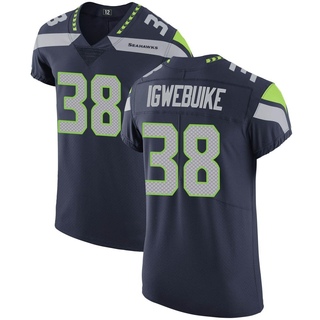 Elite Godwin Igwebuike Men's Seattle Seahawks Team Color Vapor Untouchable Jersey - Navy