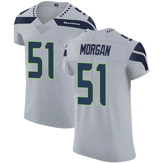 Elite Mike Morgan Men's Seattle Seahawks Alternate Vapor Untouchable Jersey - Gray