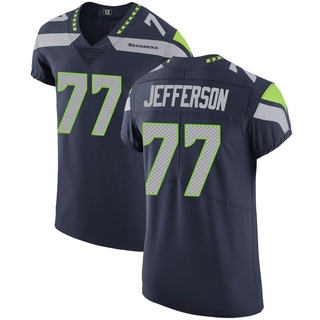Elite Quinton Jefferson Men's Seattle Seahawks Team Color Vapor Untouchable Jersey - Navy