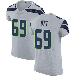 Elite Tyler Ott Men's Seattle Seahawks Alternate Vapor Untouchable Jersey - Gray