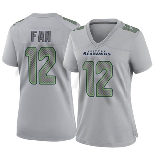 Game 12th Fan Women's Seattle Seahawks Atmosphere Fashion Jersey - Gray