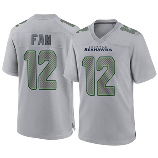 Game 12th Fan Youth Seattle Seahawks Atmosphere Fashion Jersey - Gray