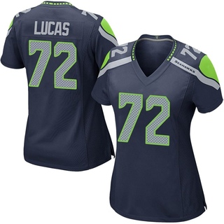 Game Abraham Lucas Women's Seattle Seahawks Team Color Jersey - Navy