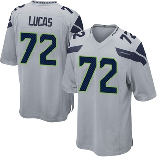 Game Abraham Lucas Youth Seattle Seahawks Alternate Jersey - Gray