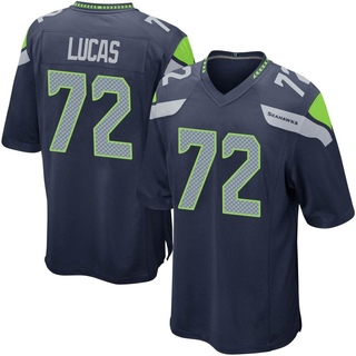 Game Abraham Lucas Youth Seattle Seahawks Team Color Jersey - Navy