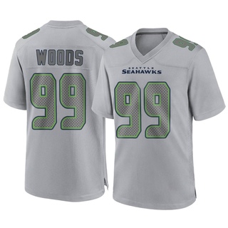 Game Al Woods Youth Seattle Seahawks Atmosphere Fashion Jersey - Gray