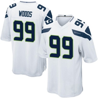 Game Al Woods Youth Seattle Seahawks Jersey - White