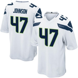 Game Alexander Johnson Men's Seattle Seahawks Jersey - White