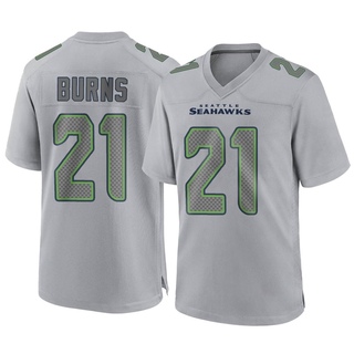 Game Artie Burns Men's Seattle Seahawks Atmosphere Fashion Jersey - Gray