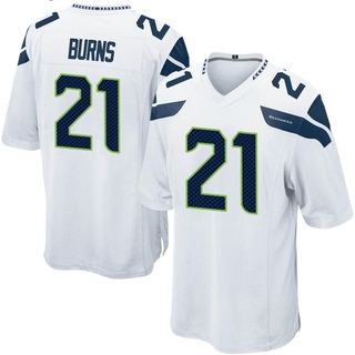 Game Artie Burns Men's Seattle Seahawks Jersey - White