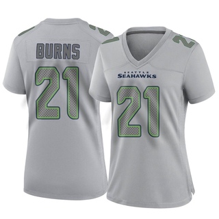 Game Artie Burns Women's Seattle Seahawks Atmosphere Fashion Jersey - Gray