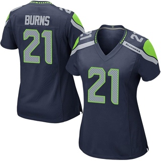 Game Artie Burns Women's Seattle Seahawks Team Color Jersey - Navy
