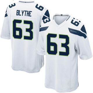 Game Austin Blythe Men's Seattle Seahawks Jersey - White