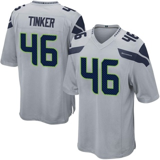 Game Carson Tinker Youth Seattle Seahawks Alternate Jersey - Gray
