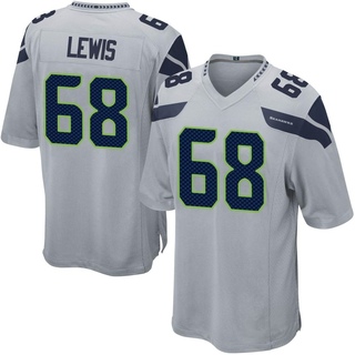 Game Damien Lewis Men's Seattle Seahawks Alternate Jersey - Gray
