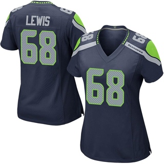 Game Damien Lewis Women's Seattle Seahawks Team Color Jersey - Navy