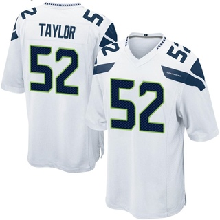 Game Darrell Taylor Men's Seattle Seahawks Jersey - White