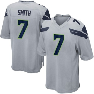 Game Geno Smith Men's Seattle Seahawks Alternate Jersey - Gray