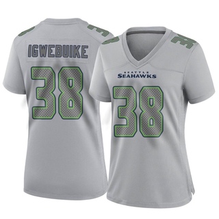 Game Godwin Igwebuike Women's Seattle Seahawks Atmosphere Fashion Jersey - Gray