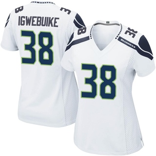 Game Godwin Igwebuike Women's Seattle Seahawks Jersey - White