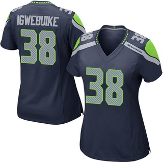 Game Godwin Igwebuike Women's Seattle Seahawks Team Color Jersey - Navy