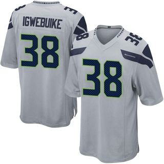 Game Godwin Igwebuike Youth Seattle Seahawks Alternate Jersey - Gray