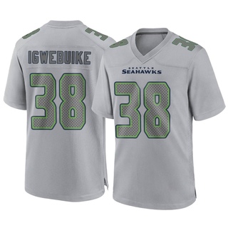 Game Godwin Igwebuike Youth Seattle Seahawks Atmosphere Fashion Jersey - Gray