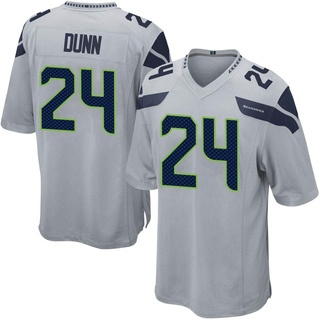 Game Isaiah Dunn Men's Seattle Seahawks Alternate Jersey - Gray
