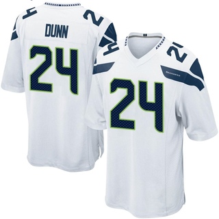Game Isaiah Dunn Men's Seattle Seahawks Jersey - White