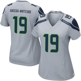 Game J.J. Arcega-Whiteside Women's Seattle Seahawks Alternate Jersey - Gray