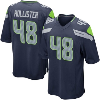 Game Jacob Hollister Men's Seattle Seahawks Team Color Jersey - Navy