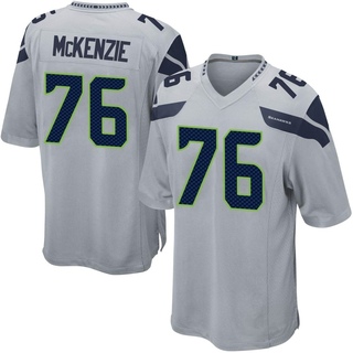 Game Jalen McKenzie Men's Seattle Seahawks Alternate Jersey - Gray