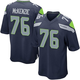 Game Jalen McKenzie Men's Seattle Seahawks Team Color Jersey - Navy