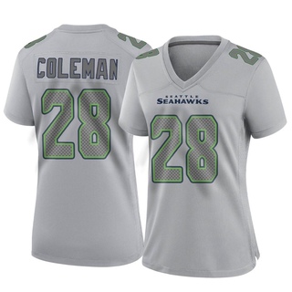 Game Justin Coleman Women's Seattle Seahawks Atmosphere Fashion Jersey - Gray