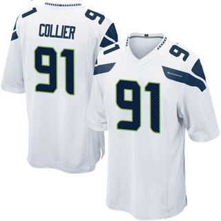 Game L.J. Collier Men's Seattle Seahawks Jersey - White