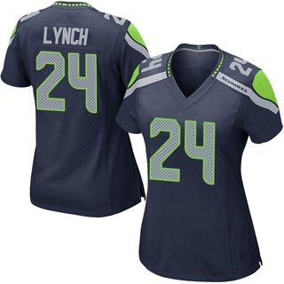 Game Marshawn Lynch Women's Seattle Seahawks Team Color Jersey - Navy