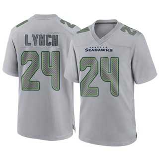 Game Marshawn Lynch Youth Seattle Seahawks Atmosphere Fashion Jersey - Gray