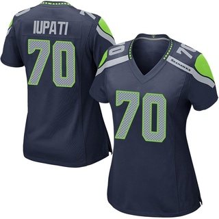 Game Mike Iupati Women's Seattle Seahawks Team Color Jersey - Navy