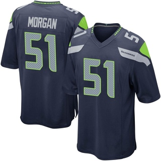 Game Mike Morgan Youth Seattle Seahawks Team Color Jersey - Navy