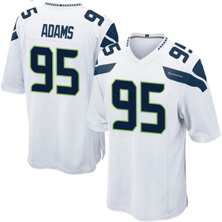 Game Myles Adams Men's Seattle Seahawks Jersey - White