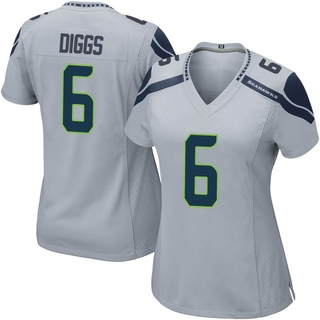 Game Quandre Diggs Women's Seattle Seahawks Alternate Jersey - Gray